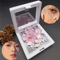 Pegatinas faciales flores mariposas con perlas y diamantes para maquillaje de ojos. - Mariposa de Hilo Rosa