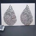 Brillantes pegatinas de joyas corporales de strass de resina en forma de lágrima - Estilo Geométrico Lágrima (1033)