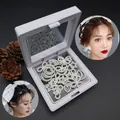 Delicadas pegatinas faciales de perlas y mariposas para maquillaje de novia y decoración escénica - Lazo de Perlas
