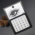 Iridescent teardrop face gems for stage makeup, bridal eye art and party facial decoration - Iridescent Laser Teardrop Rhinestone Sticker (E15)