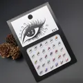Iridescent laser face jewels for eye makeup with 24 marquise rhinestones on sheet - Iridescent Laser Marquise Style (E23)