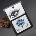 Blue teardrop face gems for bridal and stage eye makeup - Deep Blue Teardrop & Round Style (E24)