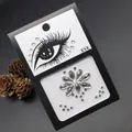 Decorative crystal eye and face stickers with silver water drop and round gems - Silver Laser Floral Style (E27)
