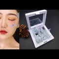 Pegatinas faciales de mariposa iridiscentes con caja de exhibición PE - Mariposa Verde Multitalla