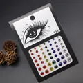 Multicolor round crystal face stickers for eye makeup and stage costume decoration - Multicolor Round Rhinestone Style (E29)