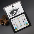 Iridescent laser water drop and round facial rhinestones for creative eye makeup - Iridescent Geometric Gem Style (E30)