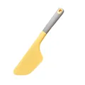 Large heat-resistant silicone baking spatula with yellow and gray contrast design - Large Scraper / Yellow
