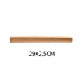Rouleau à pâtisserie professionnel en bois massif pour étaler la pâte, taille 29x2,5 cm - Modèle en Bois / Rouleau à pâtisserie en bois massif / Couleur bois naturel