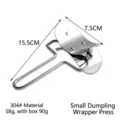 Small size 304 stainless steel crescent moon dumpling skin maker tool with 15.5cm handle - Small Dough Cutter