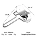 Large 304 stainless steel crescent shaped dumpling skin cutter mold with handle tool - Large Dough Cutter