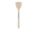 Ergonomic silicone spatula with stainless steel handle for non-stick cooking, cream beige - Spatula