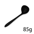 Premium black heat-resistant silicone soup ladle with 85g lightweight ergonomic design - Soup Spoon / 85.00g / Black