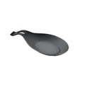 Heat-resistant black silicone spoon rest for kitchen counter cooking tools and ladles - Spoon Rest