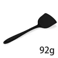 Durable black silicone spatula for non-stick pans heat resistant cooking turner - Spatula / 92g / Black