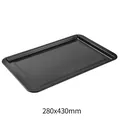 Profi Backblech rechteckig Antihaftbeschichtung, Schwarz, Größe 280x430mm für Backofen - Schwarz Groß