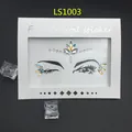 Sparkling iridescent rhinestone face stickers and forehead jewels for festive DIY makeup - Holographic AB Combo Style (1003)