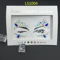 Iridescent rhinestone face stickers for DIY makeup and festival eye decoration - Holographic Spindle Combo Style (1004)