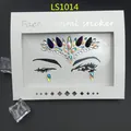 Deep purple and iridescent resin face crystal sticker set for festival makeup - Deep Purple And Iridescent Mixed Style (LS1014)