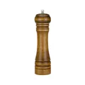Macinapepe manuale in legno marrone scuro con meccanismo in ceramica regolabile - Argento antico / 8 Pollici