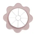 Pink flower-shaped stainless steel apple slicer and corer with 8 blades - Pink