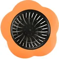 Küchenspülsieb in Pflaumenblütenform Abflussfilter in Orange und Schwarz für die Spüle - Orange