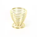 Portauuova a molla in metallo dorato, pratico ed elegante accessorio da cucina per uova. - Portauovo (Oro)