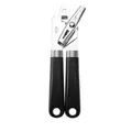 Abrelatas manual de acero inoxidable con mangos ergonómicos negros de plástico para la cocina - Abrelatas / Negro