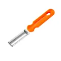 Professional stainless steel pumpkin carving tool with ergonomic bright orange handle - U-Shaped Fruit Scoop