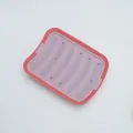 Pink food-grade silicone sausage mold with 6 cavities for DIY healthy home cooking - 6-Cavity Mold (Large) / Large Size Red