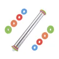 17-inch professional stainless steel adjustable rolling pin with thickness rings and scales - Rolling Pin / 4-Color Spacers