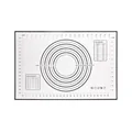 Non-stick silicone baking mat with measurement scales and temperature conversion chart - Black Kneading Mat / Black