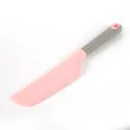 Large pink silicone baking spatula with ergonomic grey handle for cream mixing - Pink