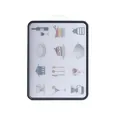 Antibacterial cutting board featuring colorful cartoon kitchen patterns with handle - Square / Cupcake Pattern