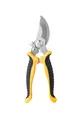 Tijeras de podar de acero inoxidable con mangos ergonómicos amarillos y negros de goma - Amarillo