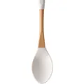 Cuchara de cocina de silicona blanca con mango ergonómico de madera de haya - Cucharón pequeño