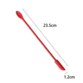 Red 23.5cm double-headed mini silicone spatula spoon for makeup bottles and jam jars - Red - Medium