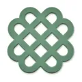 Grüner hitzebeständiger Topfuntersetzer aus Silikon im chinesischen Knotendesign - Grün