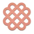 Hitzebeständiger Silikon-Untersetzer im chinesischen Knotendesign für Töpfe und Pfannen - Rosa