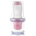 Rosa lebensmittelechte Silikon-Ölflasche mit hitzebeständigem Pinsel zum Backen - Rosa
