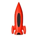 Rocket-shaped red manual knife sharpener for home kitchen knife and scissor sharpening - Red