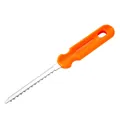 Halloween pumpkin carving tool with stainless steel serrated blade and orange handle - Double Saws