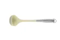 Louche à soupe en silicone crème avec poignée en acier inoxydable pour poêles antiadhésives - Cuillère à Soupe / Blanc