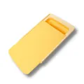 Yellow foldable silicone drain basket with integrated cutting board for kitchen use - Single Drain Basket / Yellow