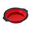 Teglia rotonda pieghevole professionale in silicone rosso e nero per amanti della cucina - Teglia Rotonda / Stampo Tondo Rosso / Rosso