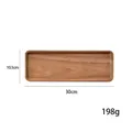Bandeja rectangular de madera de acacia para aperitivos y postres, mide 30x10,5 cm - L