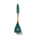 Dark green heat-resistant silicone slotted spatula with gold-plated stainless steel handle - Slotted Spatula (Green)