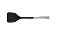 Spatule en silicone avec manche en acier inoxydable et boucle de suspension de cuisine - Spatule / Noir