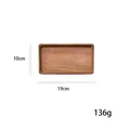 Bandeja rectangular de madera de acacia, 19x10 cm, peso 136g, cocina - S