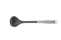 Louche à soupe en silicone gris avec manche ergonomique en inox pour poêles antiadhésives - Cuillère à Soupe / Gris foncé