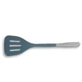 Spatule de cuisine ajourée en silicone gris foncé avec manche en acier inoxydable - Spatule ajourée / Gris foncé